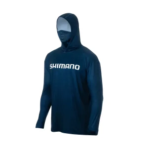 Camiseta Manga Larga con capucha Hood Tech Tee Azul