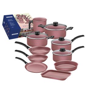 Batería De CocinaTramontina 14Pz. Turim Rosa 20297/464