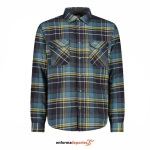 Camisa Hombre Campagnolo | ANTRACITE-GOLD GREEN-NILO