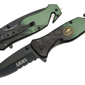 Navaja Szco FK 4.5 Army Verde Con Clip – Seguridad y Versatilidad en tus Manos