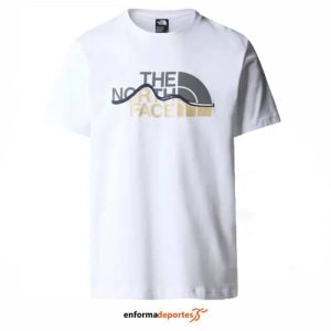 Camiseta hombre The North Face SS Mountain Line Tee | WHITE