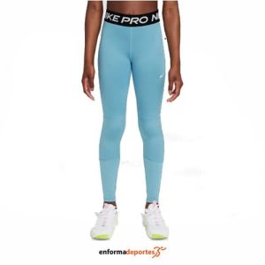 Malla junior Nike Pro Leggins | DENIM TURQ/WHITE