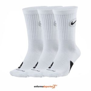 CALCETINES UNISEX NIKE EVERYDAY CREW BASKETBALL | WHITE/BLACK