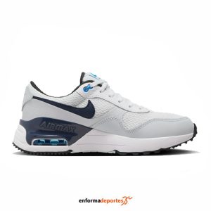 ZAPATILLA JUNIOR NIKE AIR MAX SYSTM | WHITE/THUNDER BLUE-FOOTBA
