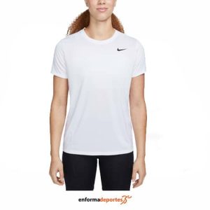 Camiseta Mujer Nike Dri-Fit | WHITE/BLACK