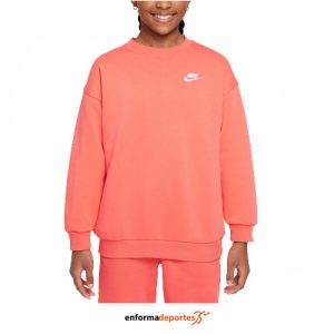 Sudadera junior Nike Sportswear Club Fleece | MAGIC EMBER/WHITE