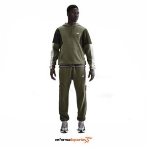 Chandal Hombre Nike Club Fleece Hded Track Gx | MEDIUM OLIVE/COLLEGE GREY