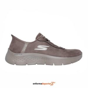 ZAPATILLA MUJER SKECHERS GO WALK FLEX | BROWN TEXTILE/TRIM
