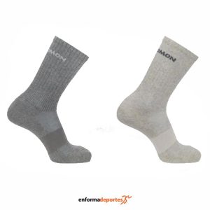 CALCETINES SALOMON EVASION CREW | LIGHT GREY/HEATHER MEDIU