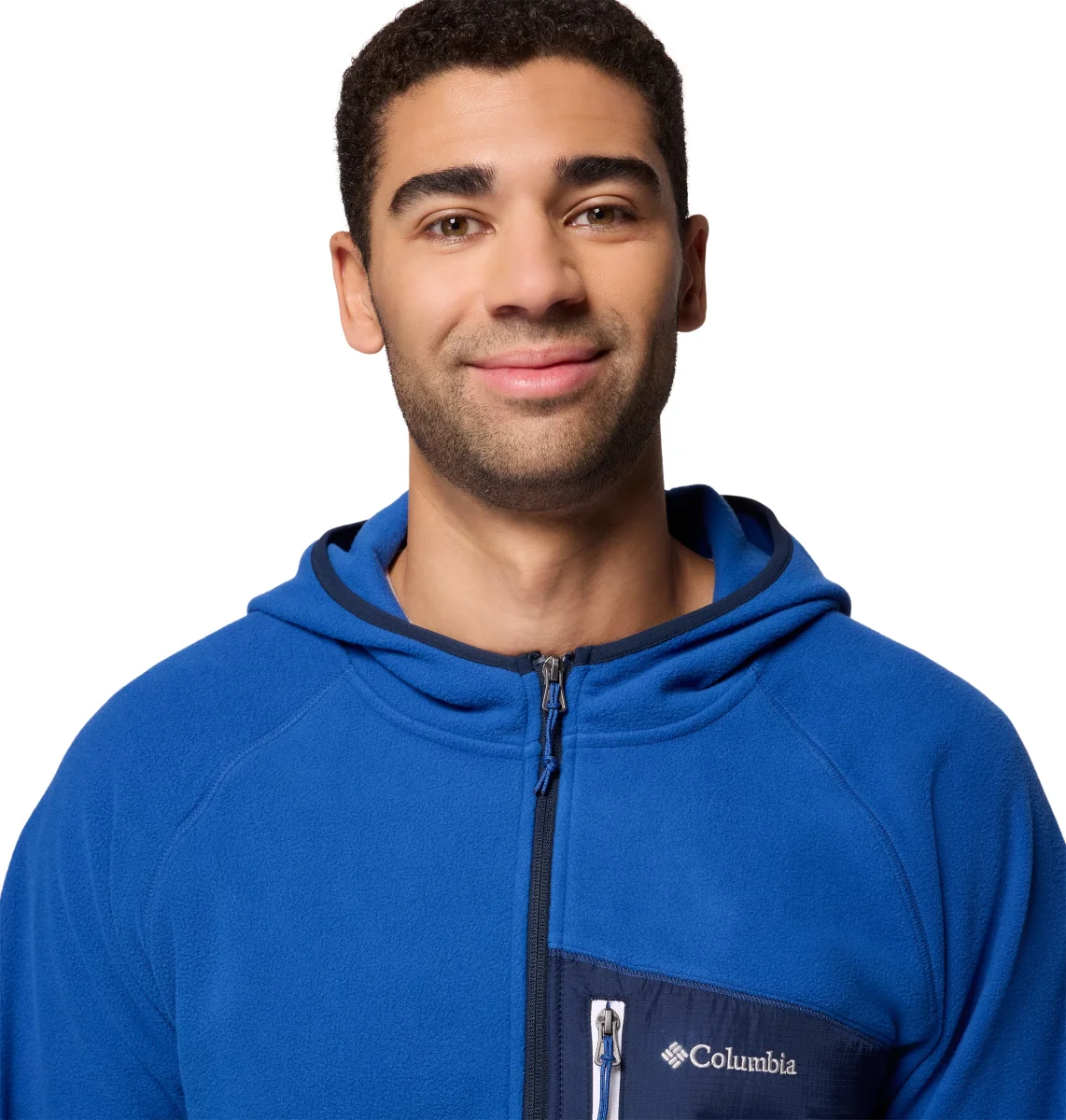 Chamarra polar para hombre Columbia Fast Trek Overlay Hooded Full Zip - Imagen 5